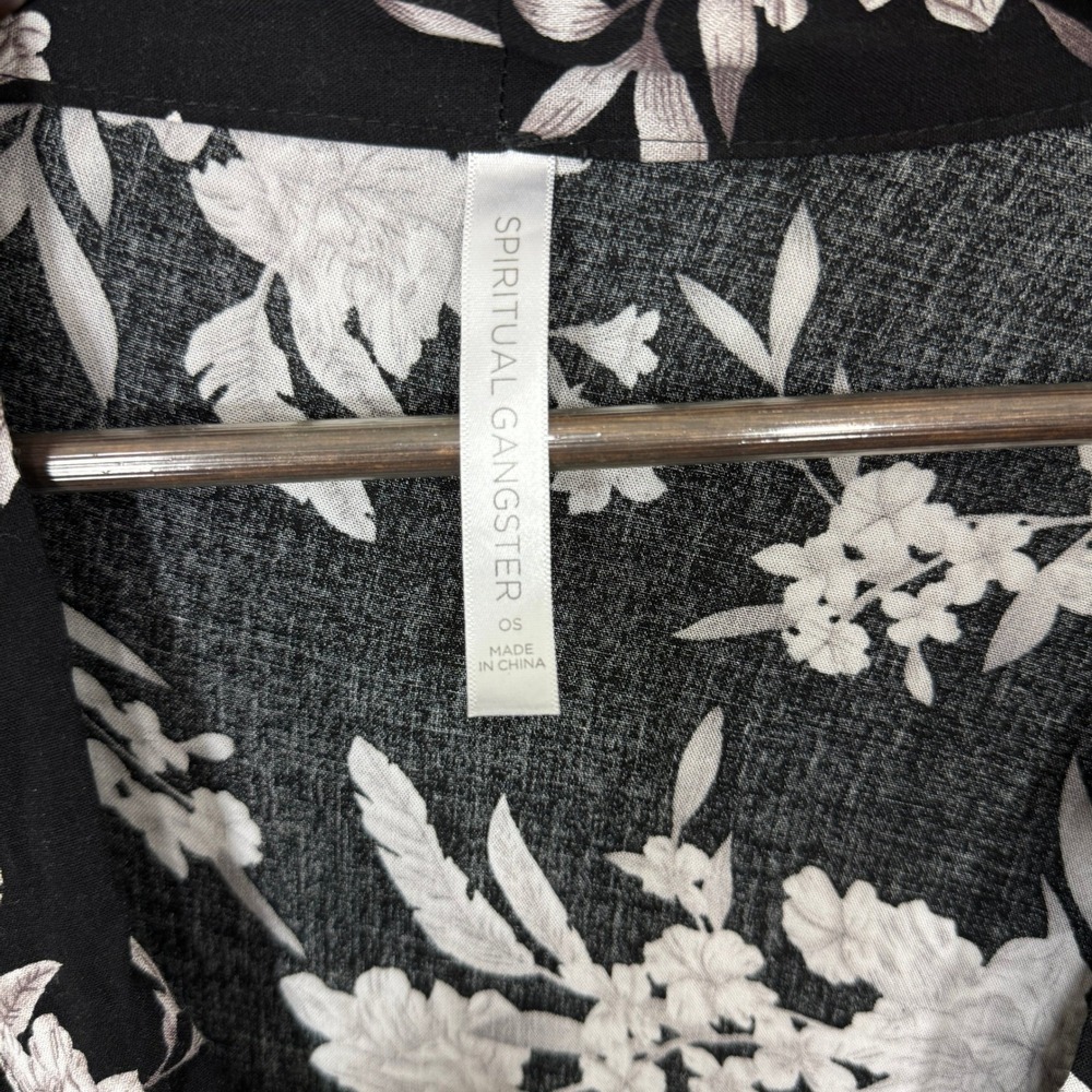 Spiritual Gangster Maya Kimono Top OS Floral‎ Lightweight Robe Cover Up Shawl - Picture 8 of 9